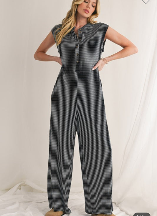 Stripe relaxed jumpsuit - PREORDER