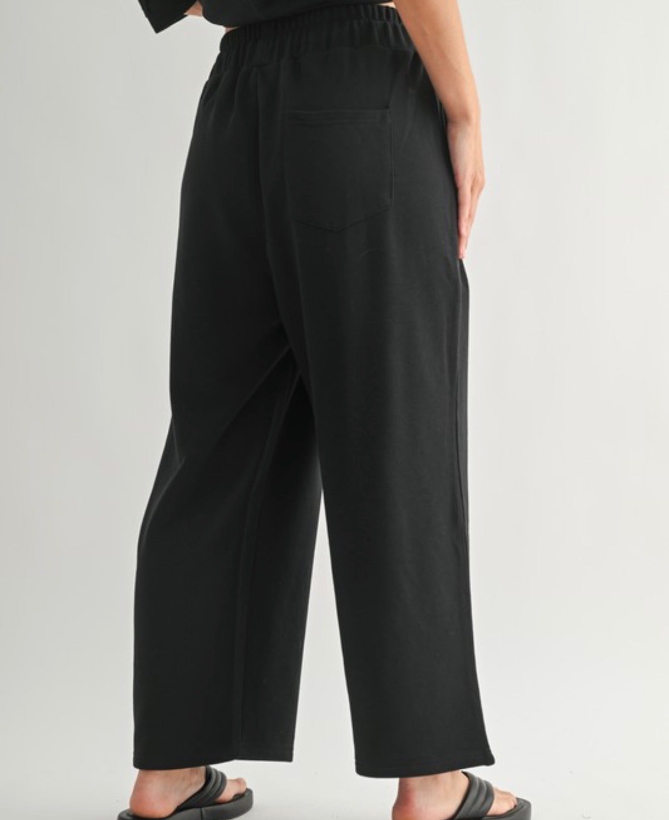 Dune drift cotton blend wide leg pants