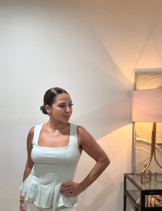Seafoam peplum