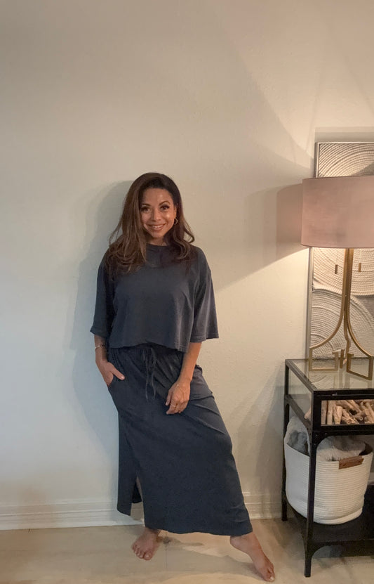 Midnight maxi skirt set